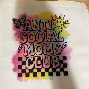 Cute Canvas Tote - Anti Social Moms Club - NEW